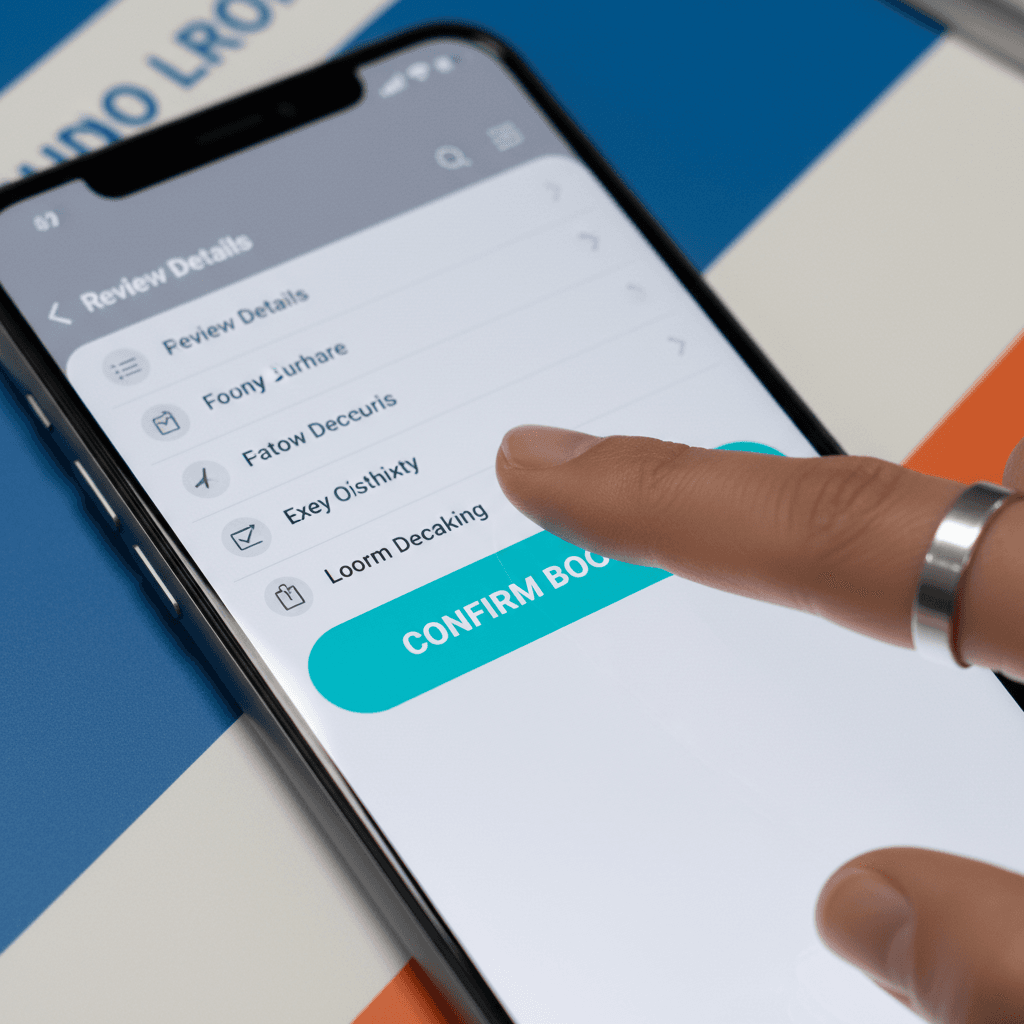 Finger tapping a mobile phone showing a responsive website